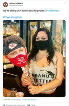 Load image into Gallery viewer, Ear Loop Fabric Face Mask: Keep Patrick Mahomes Safe - Red
