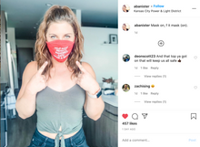 Load image into Gallery viewer, Ear Loop Fabric Face Mask: Keep Patrick Mahomes Safe - Red