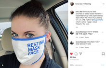 Load image into Gallery viewer, Fabric Face Mask: Resting Mask Face
